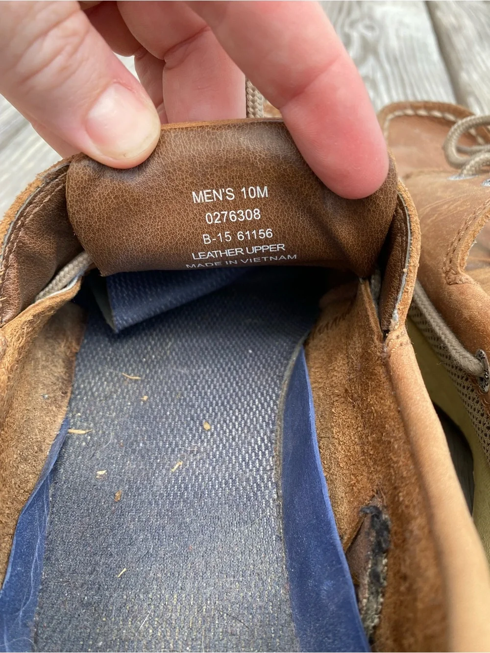 Sperry Chestnut Brown Leather Boat Shoes with Cream Midsoles